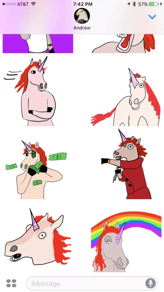 Capturas de tela do TayTay, the Magic Unicorn - Animated Stickers