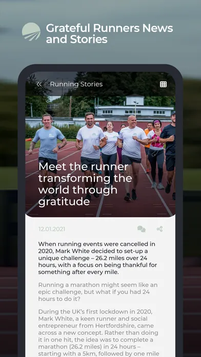 Tangkapan skrin Run Grateful