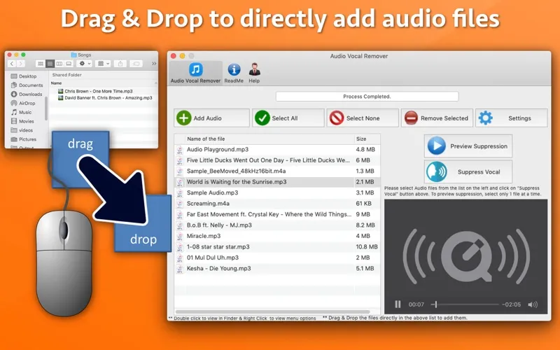 Tangkapan skrin Audio Vocal Remover