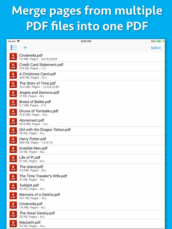 PDF Joiner & Merger iPad  Screenshots