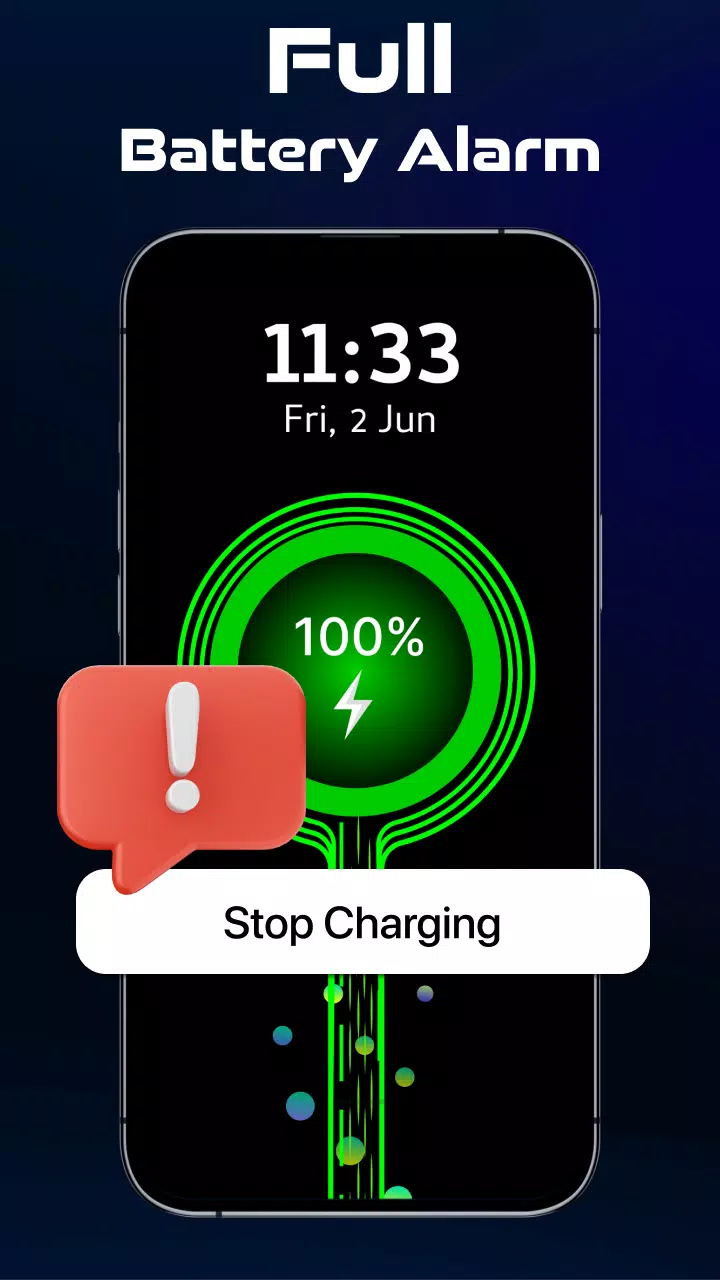 Full Battery Charge Alarm App Screenshots