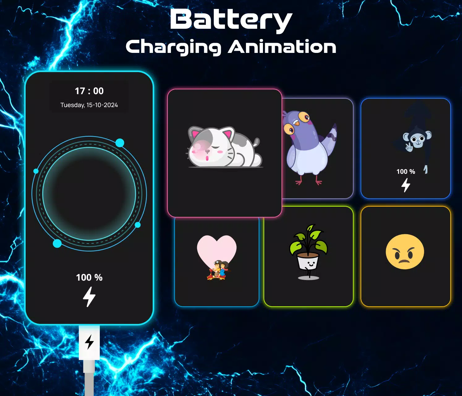 Full Battery Charge Alarm App Screenshots