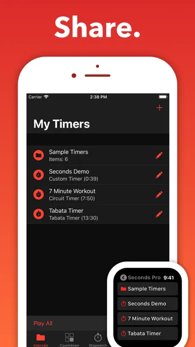 Zrzuty ekranu Seconds Pro Interval Timer