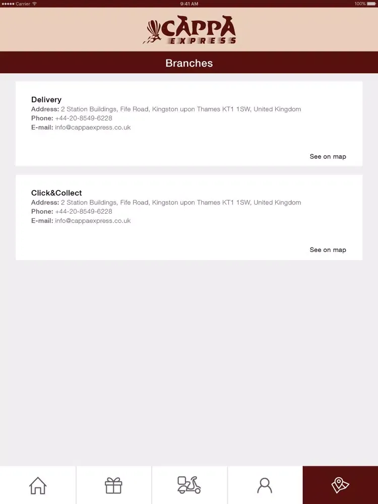 Cappa Express iPad 應用截圖