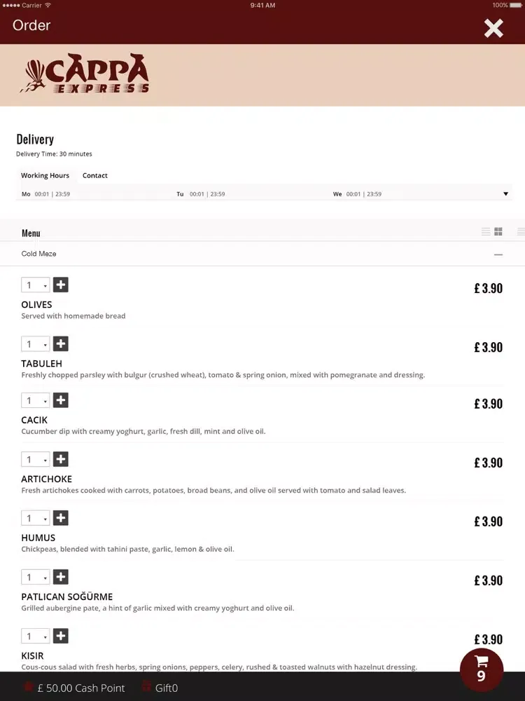Cappa Express iPad 應用截圖