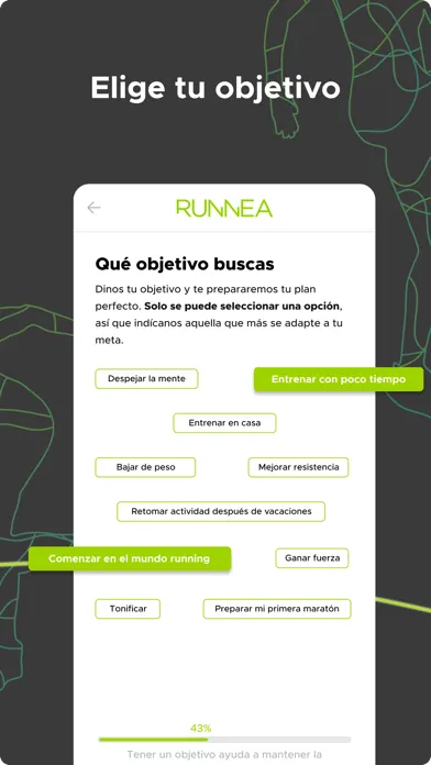 Capturas de tela do Runnea