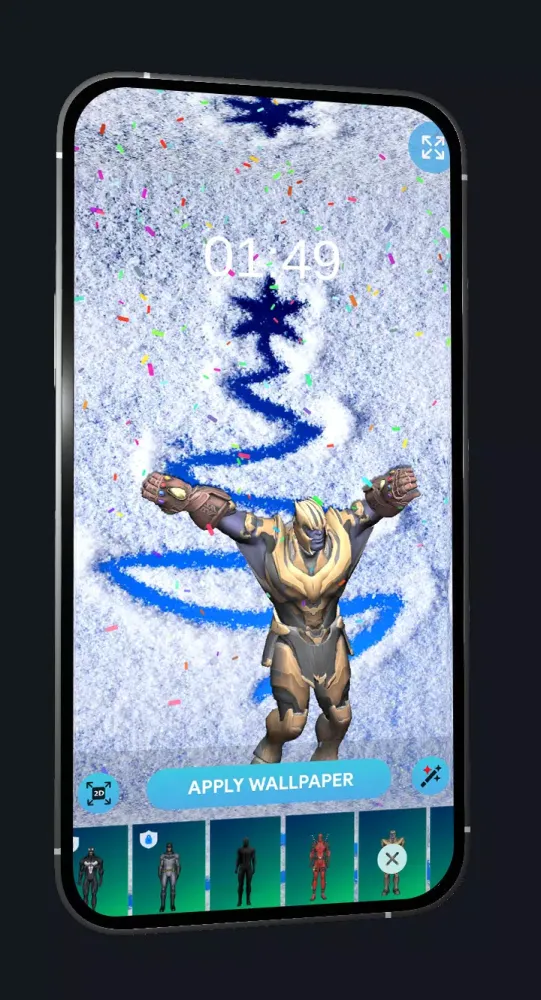 Tangkapan skrin Hero Live Wallpaper +4D