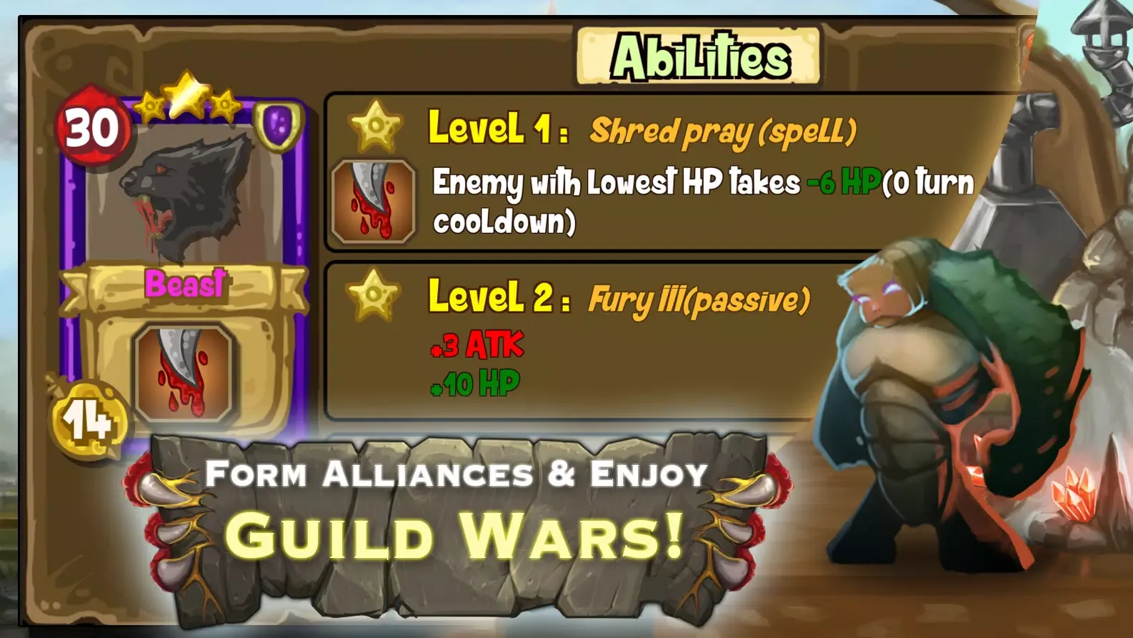 Tangkapan skrin Card Lords