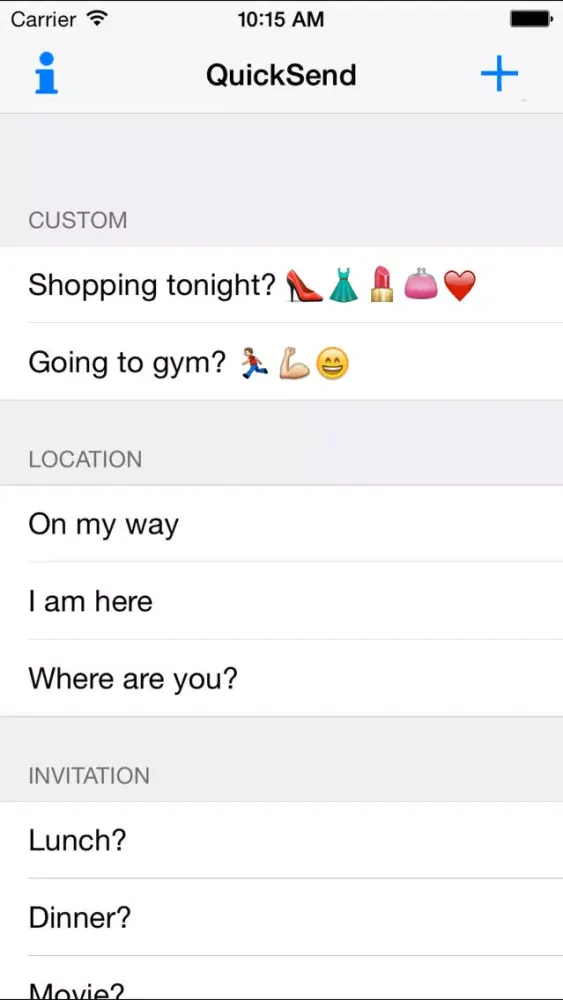 QuickSend - Send common messages quickly应用截图