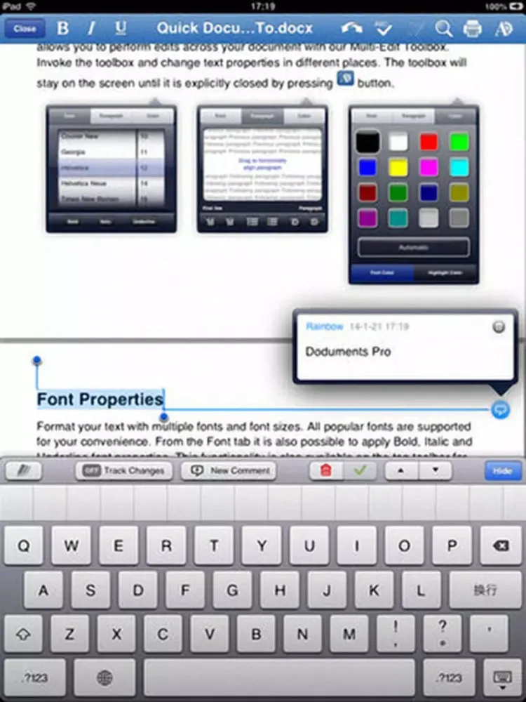 Ảnh chụp màn hình của Quick Documents Pro for Office Productivity Docs iPad 