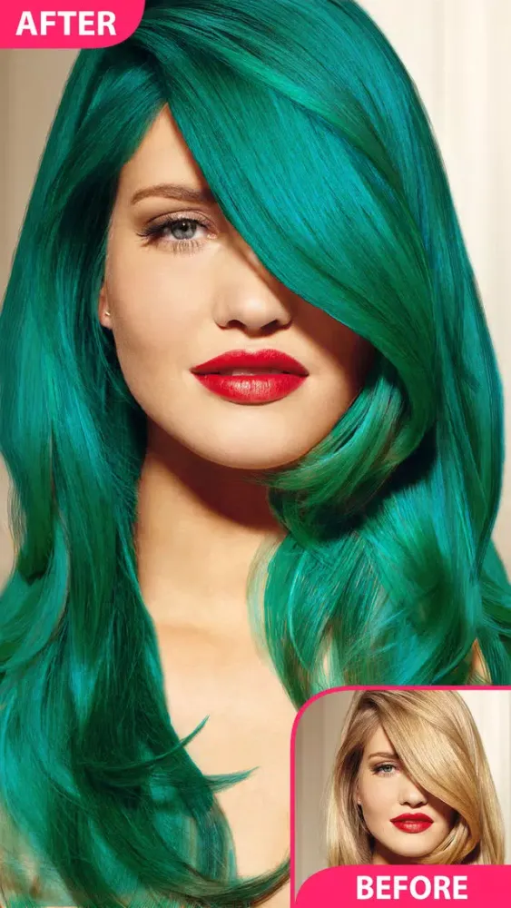 Capturas de pantalla de Hair Color Changer and Recolor Booth