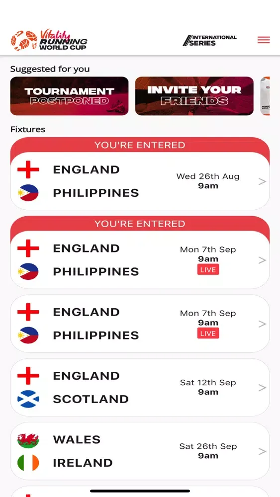 Capturas de pantalla de RWC International Series