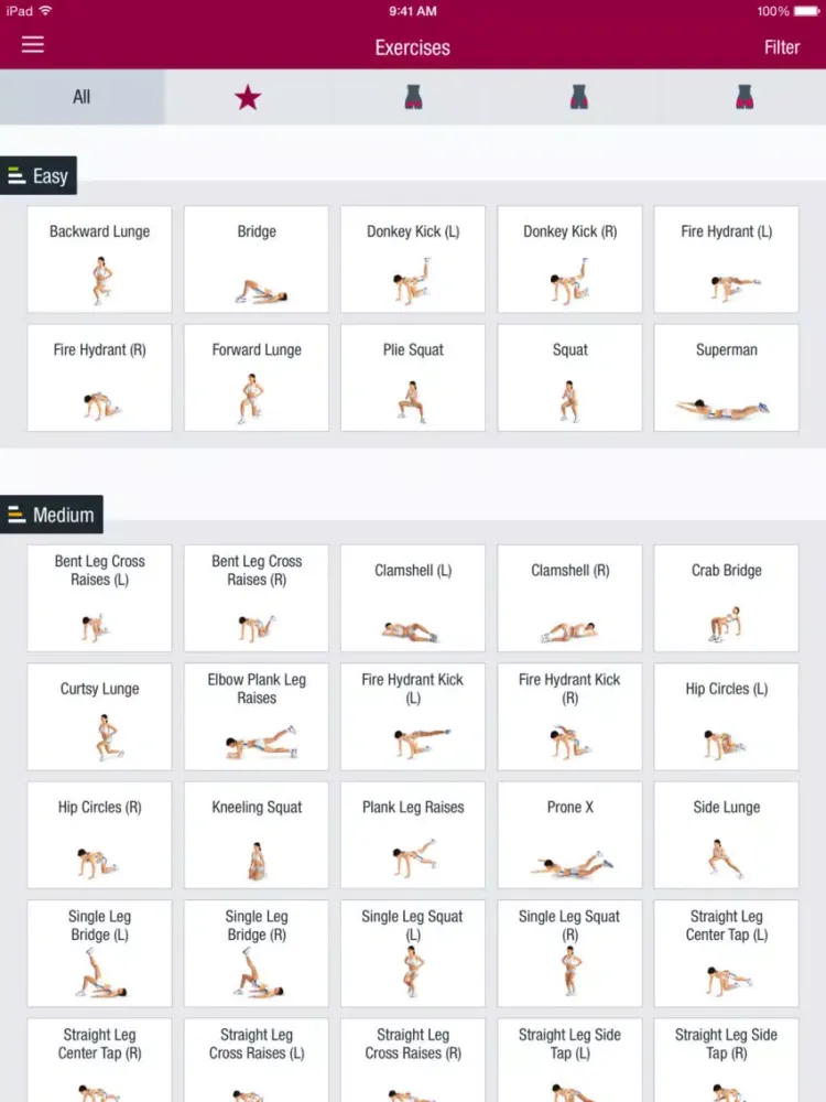 ภาพหน้าจอของ Runtastic Butt Trainer iPad 