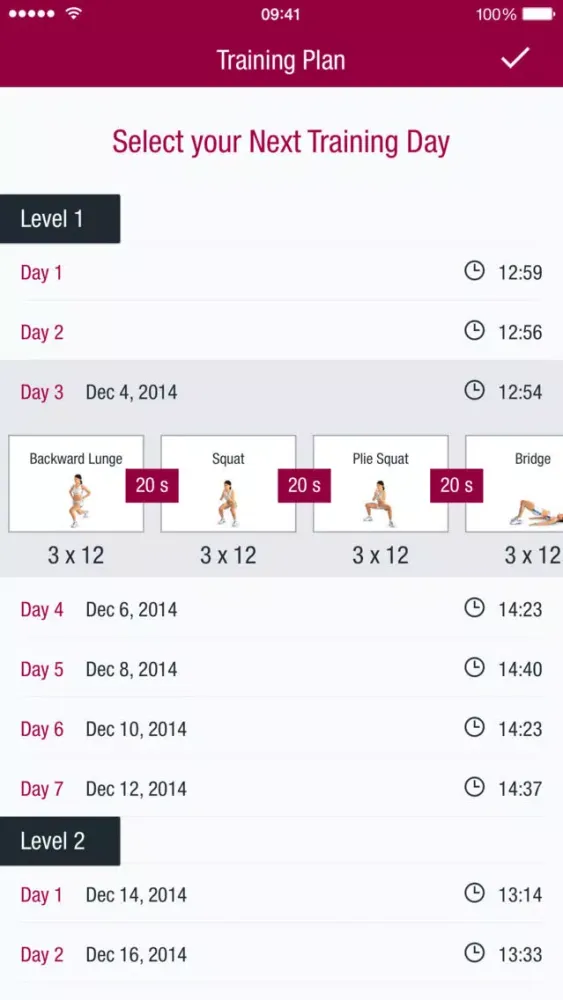 ภาพหน้าจอของ Runtastic Butt Trainer