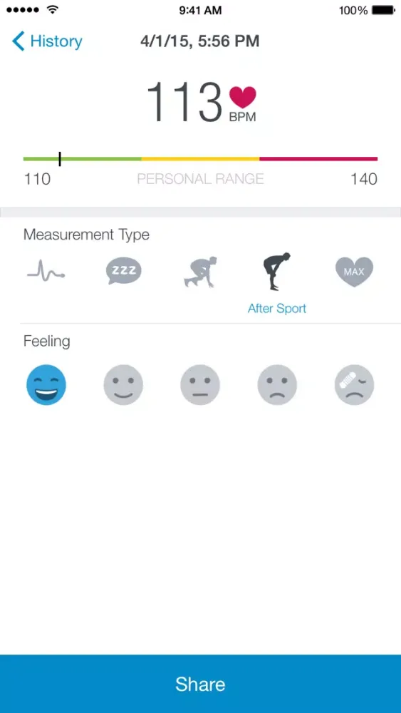 ภาพหน้าจอของ Runtastic Heart Rate PRO