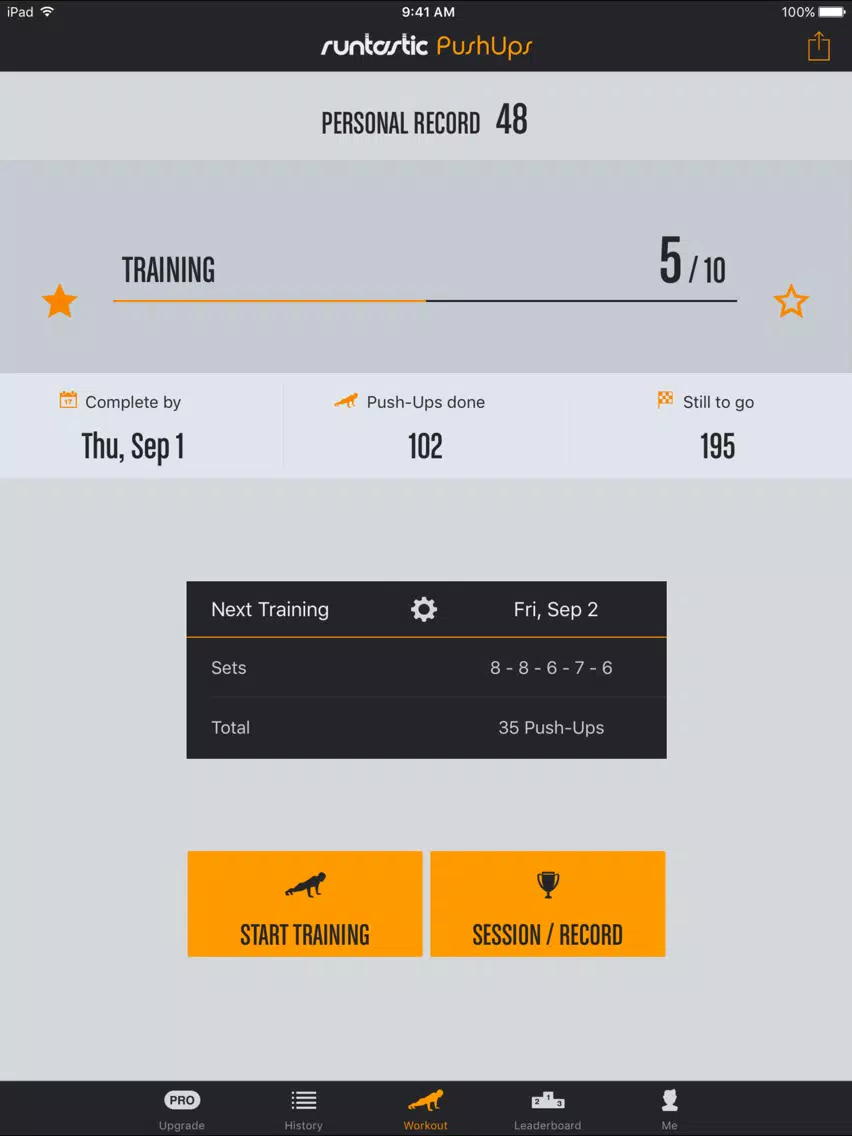 Push-Ups Counter & Trainer iPad  سکرین شاٹس