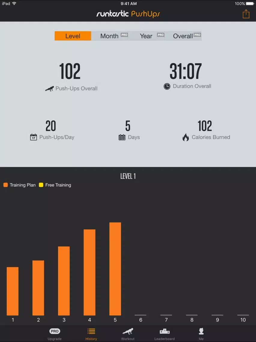 Push-Ups Counter & Trainer iPad  سکرین شاٹس
