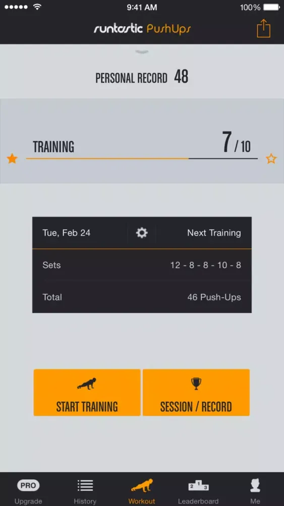 Capturas de pantalla de Push-Ups Counter & Trainer