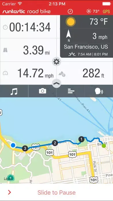 Capturas de tela do Runtastic Road Bike GPS