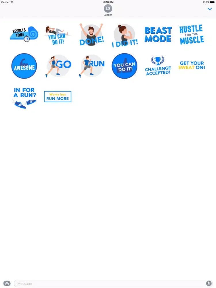 Runtastic Stickers - Inspire & Motivate iPad  Screenshots