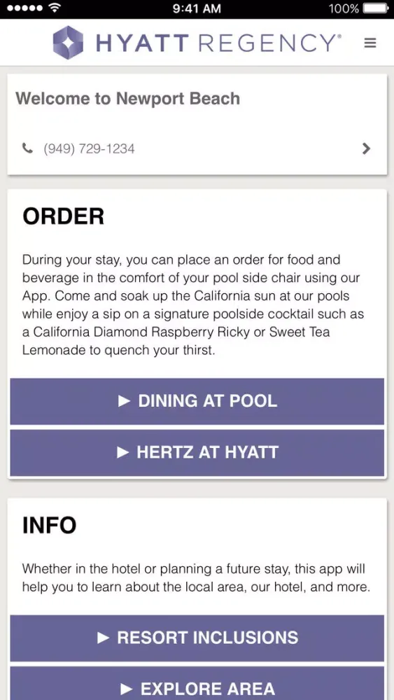 Hyatt Regency Newport Beach应用截图
