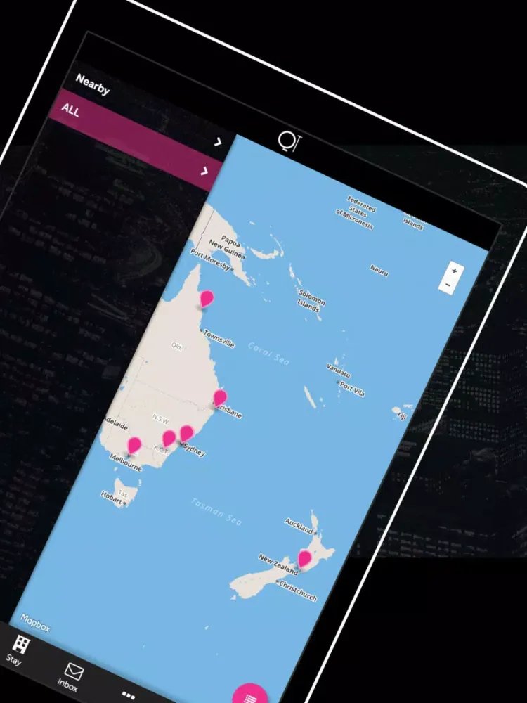 Tangkapan layar QT Hotels & Resorts Concierge iPad 