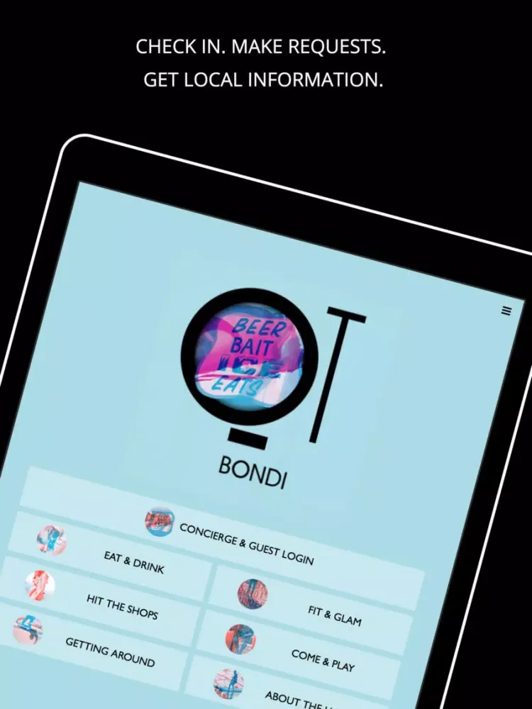 Tangkapan layar QT Hotels & Resorts Concierge iPad 