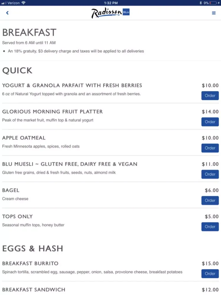 Скриншоты Radisson Blu One Touch iPad 