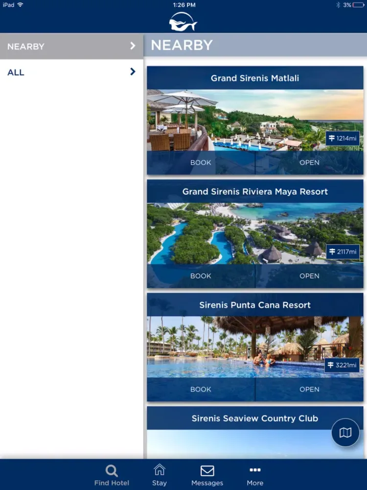 Sirenis Hotels iPad  스크린샷