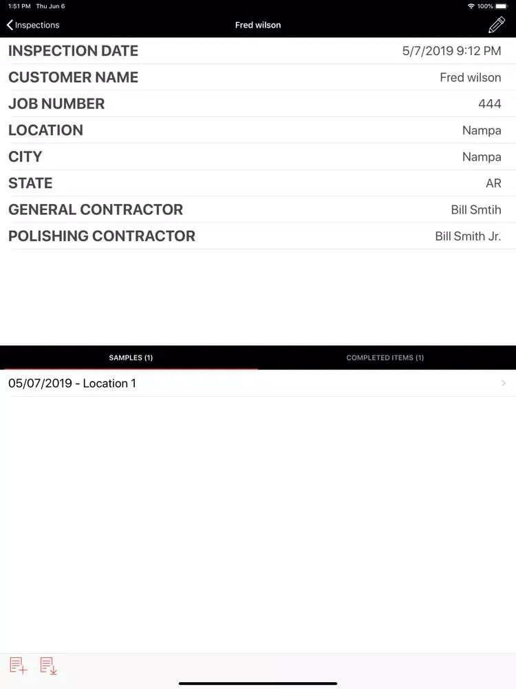 Tangkapan skrin Runyon Data Services iPad 