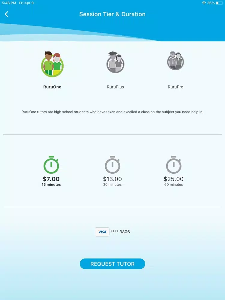 Zrzuty ekranu Ruru On-Demand Online Tutoring iPad 