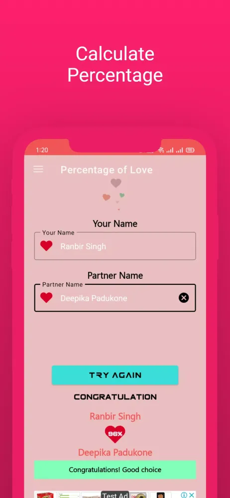Percentage Of Love Screenshots