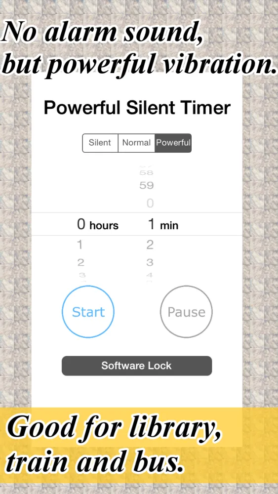 Powerful Silent Timer – Vibration Alarm for Library, Train etc.應用截圖
