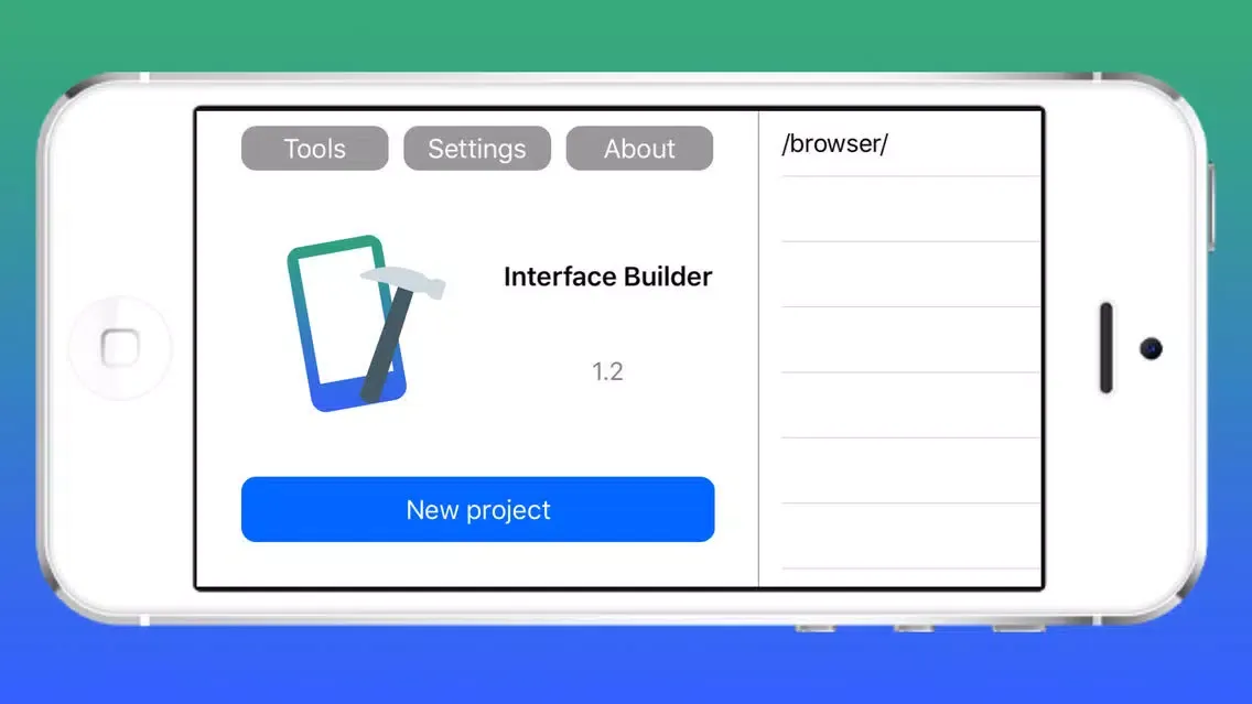 Ảnh chụp màn hình của Interface Builder