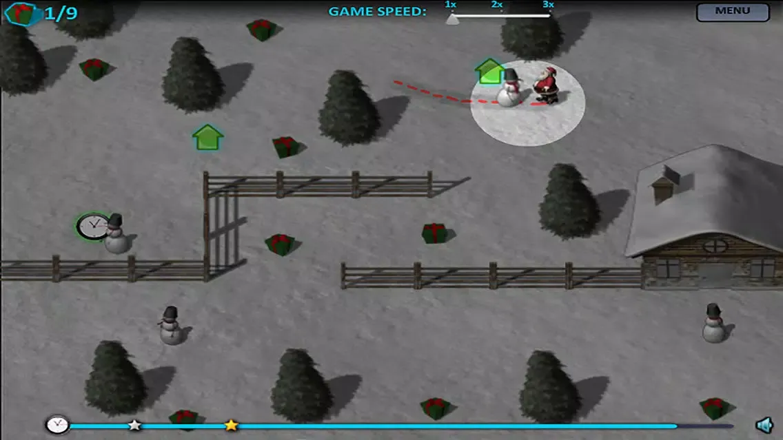 Tangkapan skrin Christmas Santa Claus Adventure - Fight Snowman