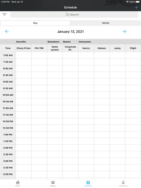 تصاویر Flight School Manager iPad 