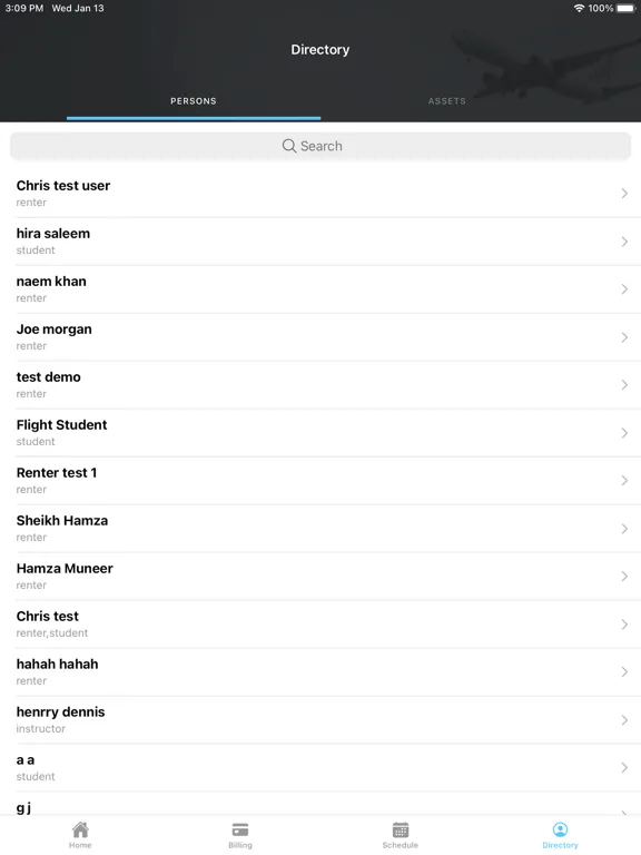 تصاویر Flight School Manager iPad 