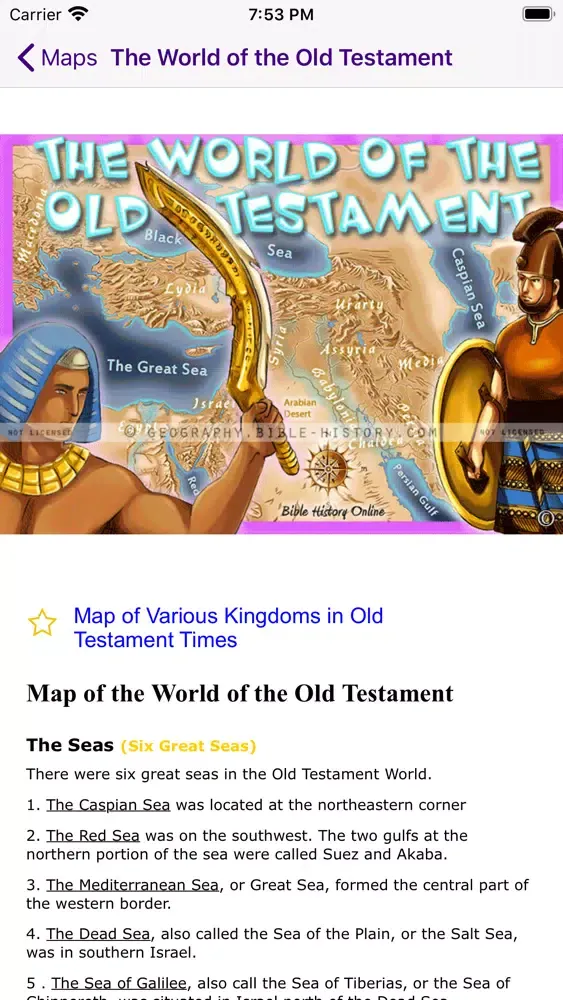 Ảnh chụp màn hình của Biblical Maps