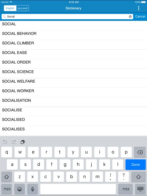 Capturas de pantalla de Russian to English & English to Russian Dictionary iPad 