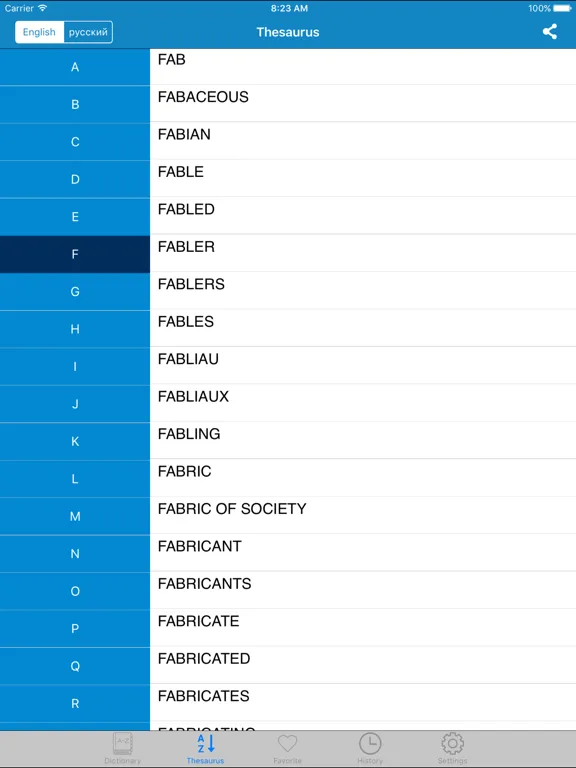 Capturas de pantalla de Russian to English & English to Russian Dictionary iPad 