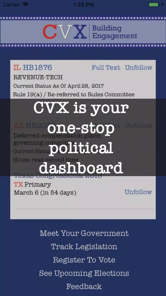 Скриншоты CVX: Easy Political Engagement
