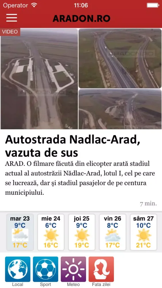 Tangkapan skrin Arad Online - aradon.ro