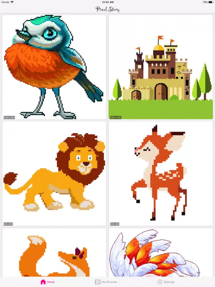 Capturas de pantalla de Pixel Storm Coloring iPad 