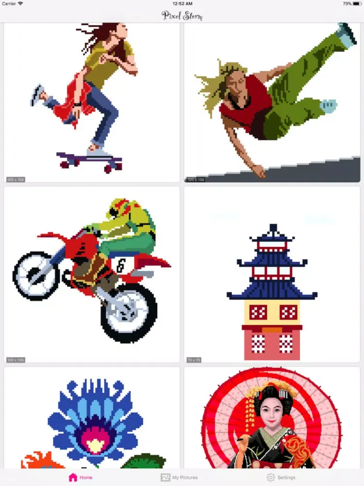 Capturas de pantalla de Pixel Storm Coloring iPad 