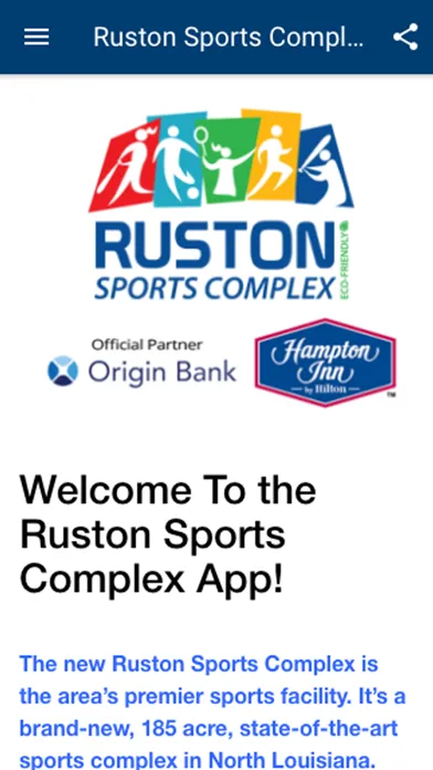 Ảnh chụp màn hình của Ruston Sports Complex App