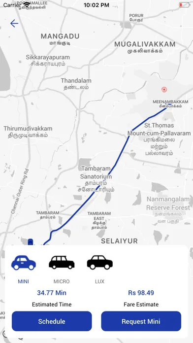 Zrzuty ekranu Rute Passenger
