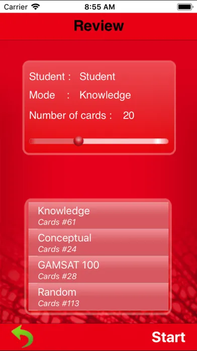 Zrzuty ekranu GS GAMSAT Biology flashcards