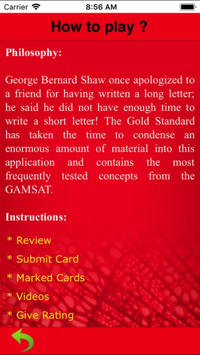 Zrzuty ekranu GS GAMSAT Biology flashcards