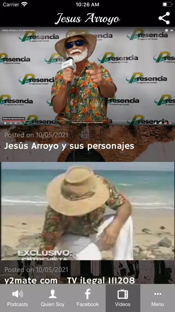 Capturas de tela do Jesus Arroyo