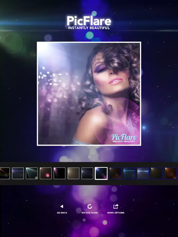 Ảnh chụp màn hình của Pic Flare - A beautiful photo enhancer with creative insta lens flare FX filters iPad 